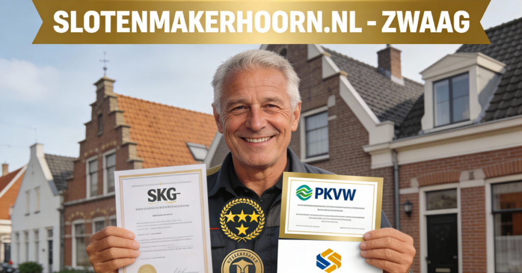 Slotenmaker Zwaag toont SKG en PKVW certificaten als bewijs van 35 jaar ervaring