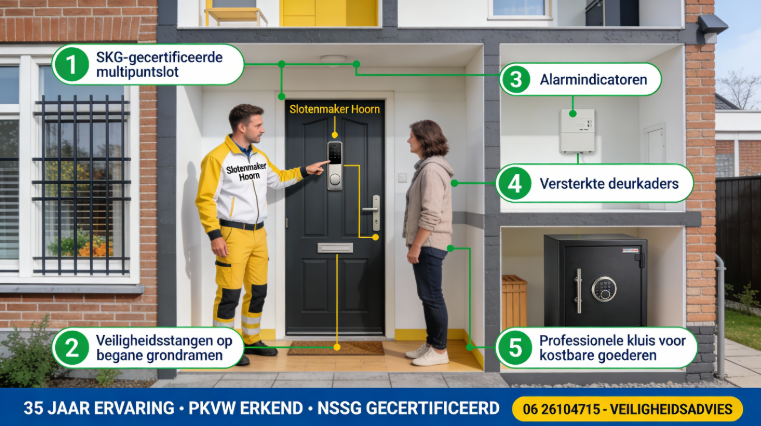 Over ons slotenmakerhoorn.nl geeft veiligheidsadvies, 35 jaar ervaring slotenmaker Hoorn regio